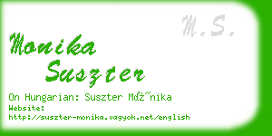 monika suszter business card